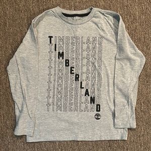 Boys Small (8) Gray Timberland Long Sleeve Shirt *Like New*